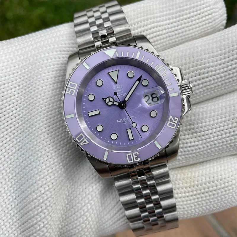 STEELDIVE Neue Farbgebung Klassische Water Ghost SD1953 Schweizer BGW9 Leuchtendes NH35-Uhrwerk 30Bar Wasserdichte mechanische Armbanduhr