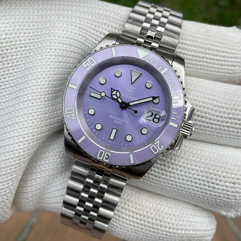 STEELDIVE Neue Farbgebung Klassische Water Ghost SD1953 Schweizer BGW9 Leuchtendes NH35-Uhrwerk 30Bar Wasserdichte mechanische Armbanduhr