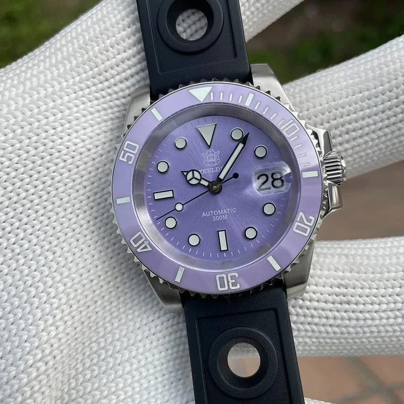 STEELDIVE Neue Farbgebung Klassische Water Ghost SD1953 Schweizer BGW9 Leuchtendes NH35-Uhrwerk 30Bar Wasserdichte mechanische Armbanduhr