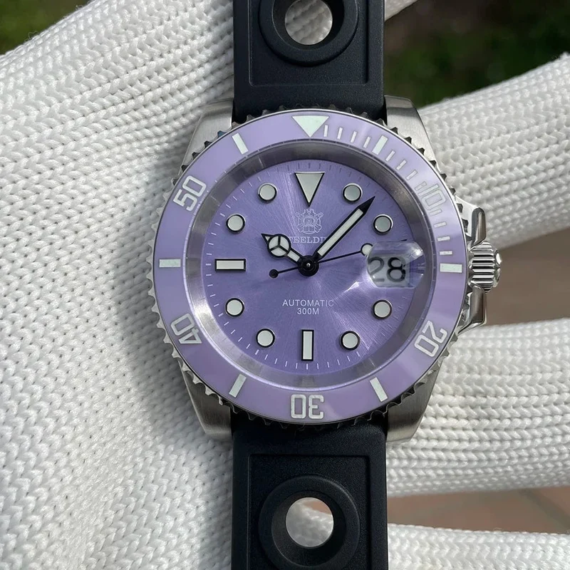 STEELDIVE Neue Farbgebung Klassische Water Ghost SD1953 Schweizer BGW9 Leuchtendes NH35-Uhrwerk 30Bar Wasserdichte mechanische Armbanduhr