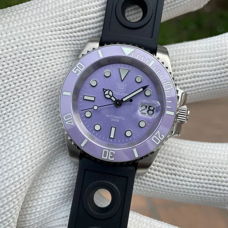 STEELDIVE Neue Farbgebung Klassische Water Ghost SD1953 Schweizer BGW9 Leuchtendes NH35-Uhrwerk 30Bar Wasserdichte mechanische Armbanduhr