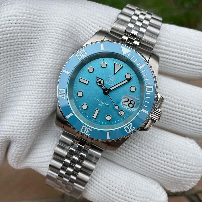 STEELDIVE Neue Farbgebung Klassische Water Ghost SD1953 Schweizer BGW9 Leuchtendes NH35-Uhrwerk 30Bar Wasserdichte mechanische Armbanduhr