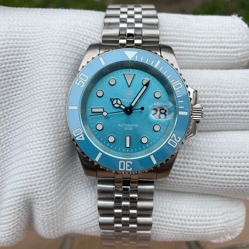 STEELDIVE Neue Farbgebung Klassische Water Ghost SD1953 Schweizer BGW9 Leuchtendes NH35-Uhrwerk 30Bar Wasserdichte mechanische Armbanduhr