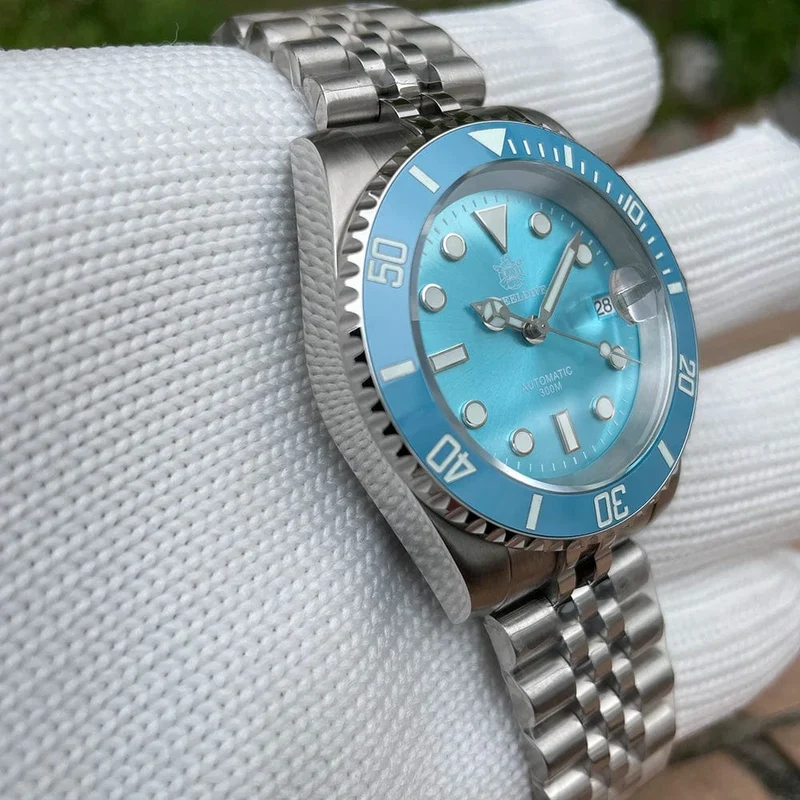 STEELDIVE Neue Farbgebung Klassische Water Ghost SD1953 Schweizer BGW9 Leuchtendes NH35-Uhrwerk 30Bar Wasserdichte mechanische Armbanduhr