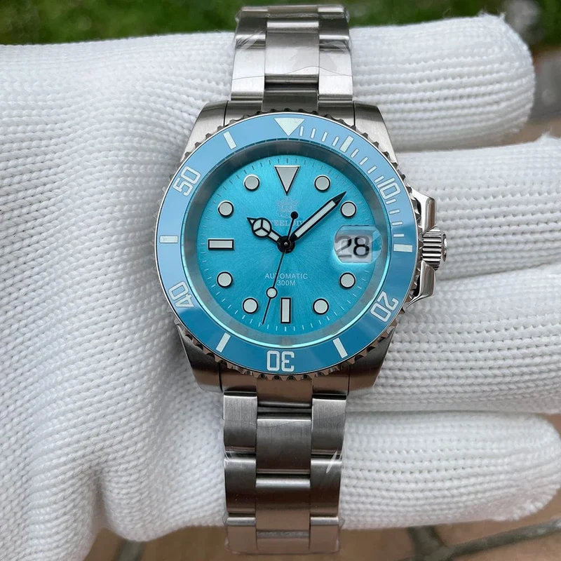 STEELDIVE Neue Farbgebung Klassische Water Ghost SD1953 Schweizer BGW9 Leuchtendes NH35-Uhrwerk 30Bar Wasserdichte mechanische Armbanduhr