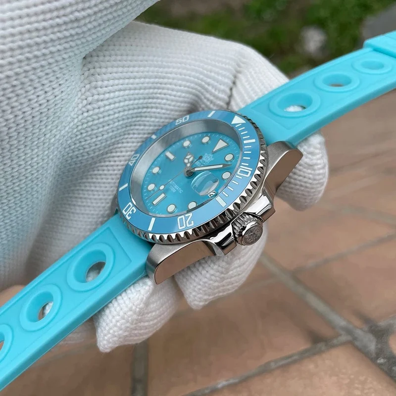 STEELDIVE Neue Farbgebung Klassische Water Ghost SD1953 Schweizer BGW9 Leuchtendes NH35-Uhrwerk 30Bar Wasserdichte mechanische Armbanduhr