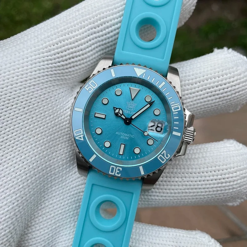 STEELDIVE Neue Farbgebung Klassische Water Ghost SD1953 Schweizer BGW9 Leuchtendes NH35-Uhrwerk 30Bar Wasserdichte mechanische Armbanduhr