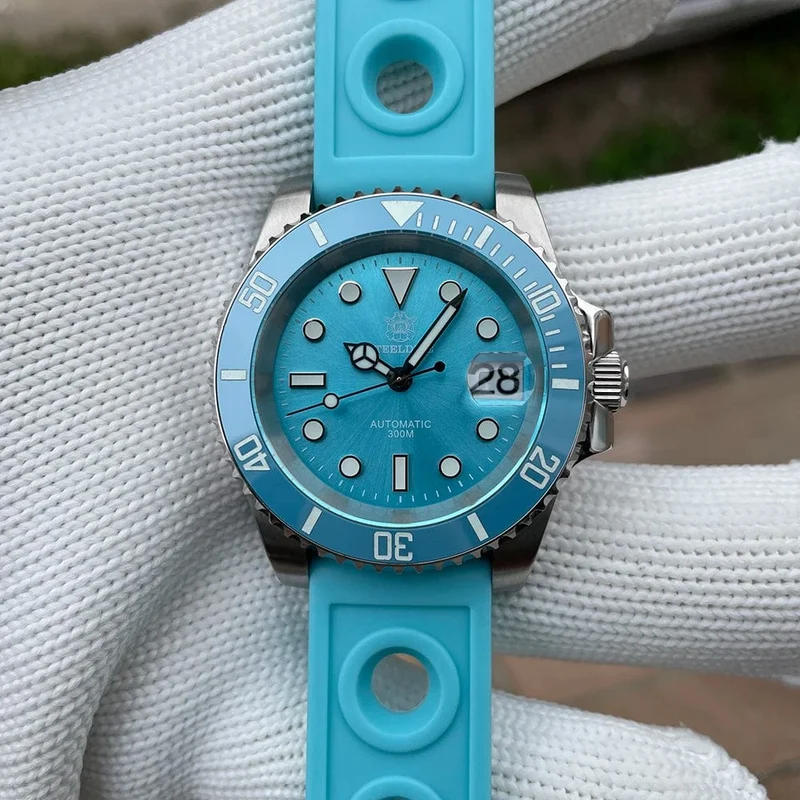 STEELDIVE Neue Farbgebung Klassische Water Ghost SD1953 Schweizer BGW9 Leuchtendes NH35-Uhrwerk 30Bar Wasserdichte mechanische Armbanduhr