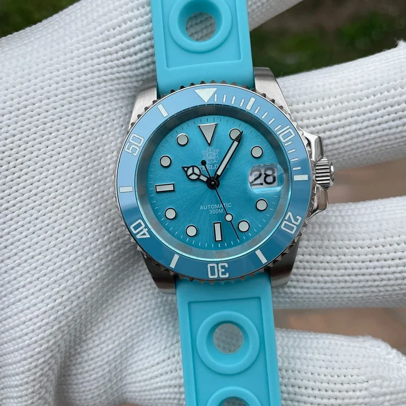STEELDIVE Neue Farbgebung Klassische Water Ghost SD1953 Schweizer BGW9 Leuchtendes NH35-Uhrwerk 30Bar Wasserdichte mechanische Armbanduhr