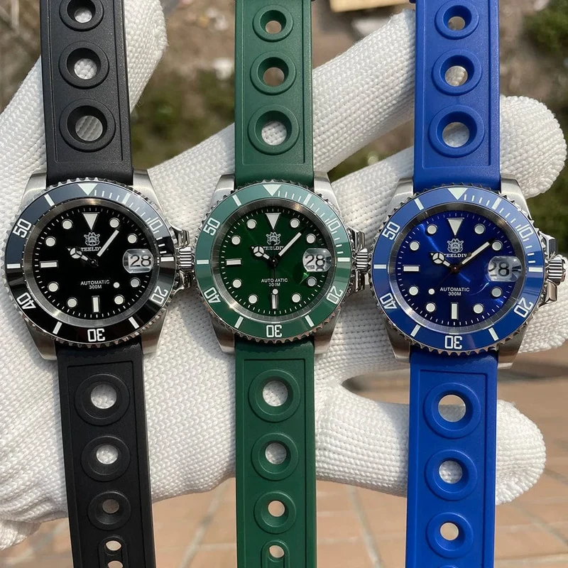 STEELDIVE Neue Farbgebung Klassische Water Ghost SD1953 Schweizer BGW9 Leuchtendes NH35-Uhrwerk 30Bar Wasserdichte mechanische Armbanduhr