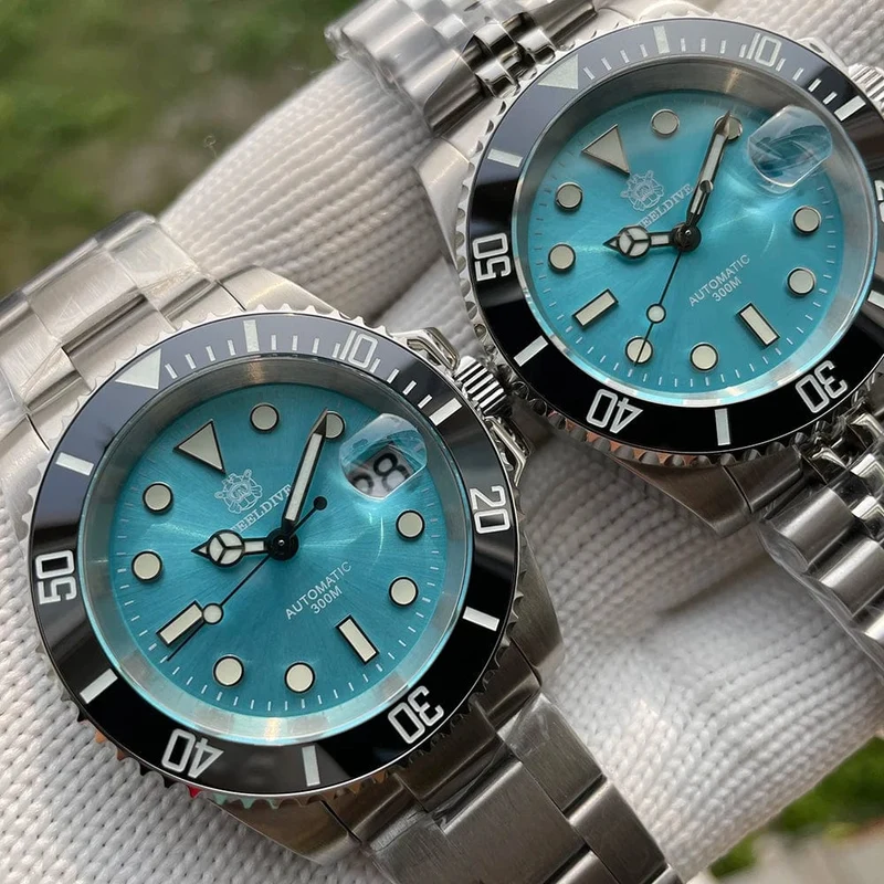 STEELDIVE Neue Farbgebung Klassische Water Ghost SD1953 Schweizer BGW9 Leuchtendes NH35-Uhrwerk 30Bar Wasserdichte mechanische Armbanduhr