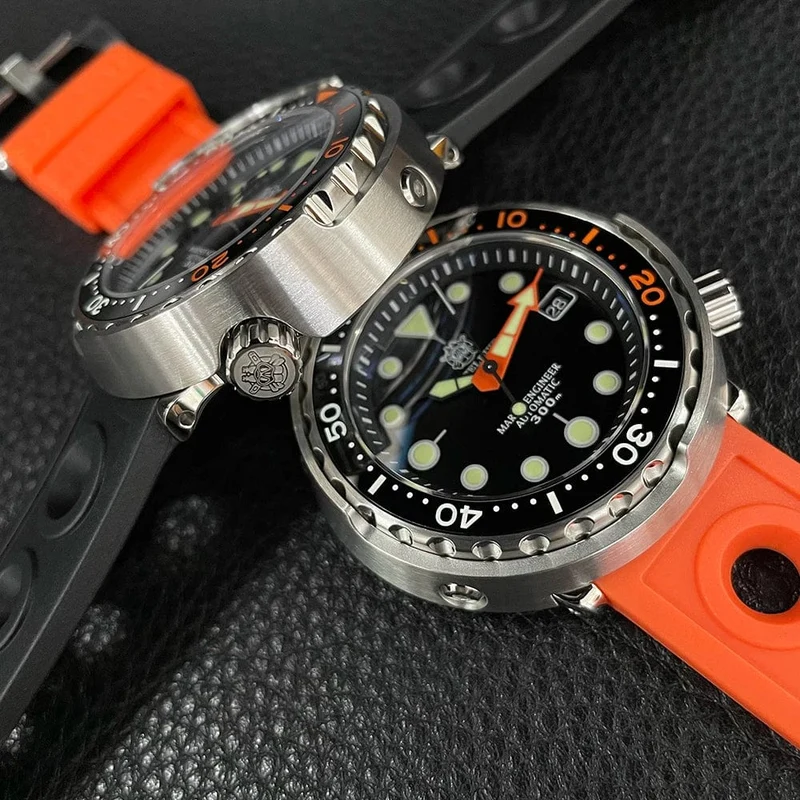 STEELDIVE SD1975C Klassische mechanische Uhr für Männer, mehrfarbig, leuchtend, 30 Bar, wasserdicht, NH35-Uhrwerk, Taucher-Thunfisch-Saphirspiegel