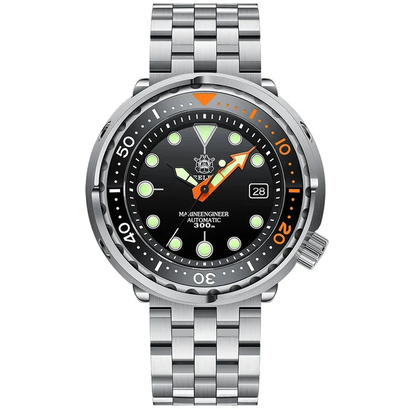 STEELDIVE SD1975C Klassische mechanische Uhr für Männer, mehrfarbig, leuchtend, 30 Bar, wasserdicht, NH35-Uhrwerk, Taucher-Thunfisch-Saphirspiegel