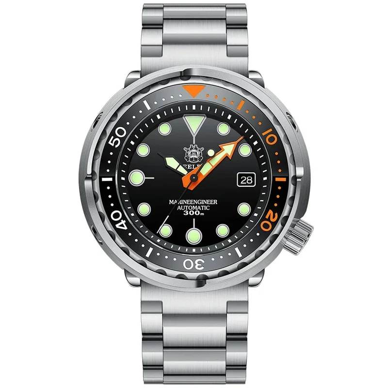 STEELDIVE SD1975C Klassische mechanische Uhr für Männer, mehrfarbig, leuchtend, 30 Bar, wasserdicht, NH35-Uhrwerk, Taucher-Thunfisch-Saphirspiegel