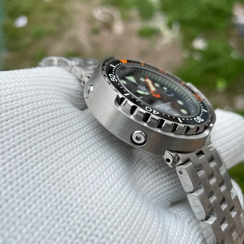 STEELDIVE SD1975C Klassische mechanische Uhr für Männer, mehrfarbig, leuchtend, 30 Bar, wasserdicht, NH35-Uhrwerk, Taucher-Thunfisch-Saphirspiegel