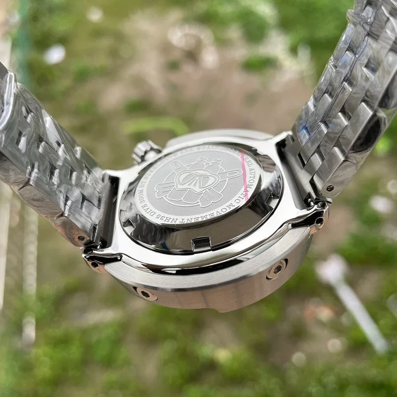 STEELDIVE SD1975C Klassische mechanische Uhr für Männer, mehrfarbig, leuchtend, 30 Bar, wasserdicht, NH35-Uhrwerk, Taucher-Thunfisch-Saphirspiegel