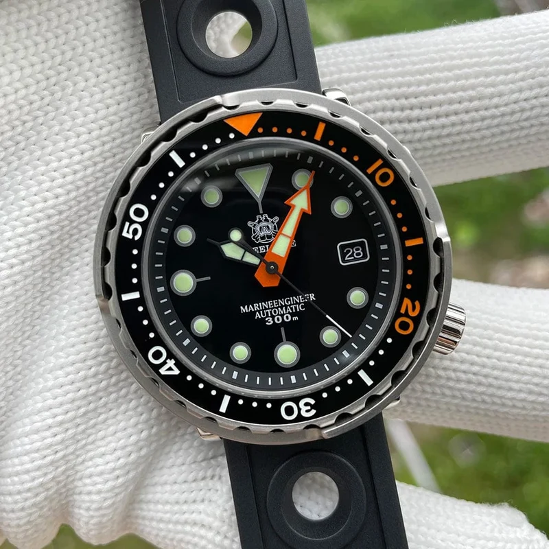 STEELDIVE SD1975C Klassische mechanische Uhr für Männer, mehrfarbig, leuchtend, 30 Bar, wasserdicht, NH35-Uhrwerk, Taucher-Thunfisch-Saphirspiegel