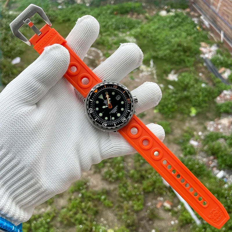 STEELDIVE SD1975C Klassische mechanische Uhr für Männer, mehrfarbig, leuchtend, 30 Bar, wasserdicht, NH35-Uhrwerk, Taucher-Thunfisch-Saphirspiegel