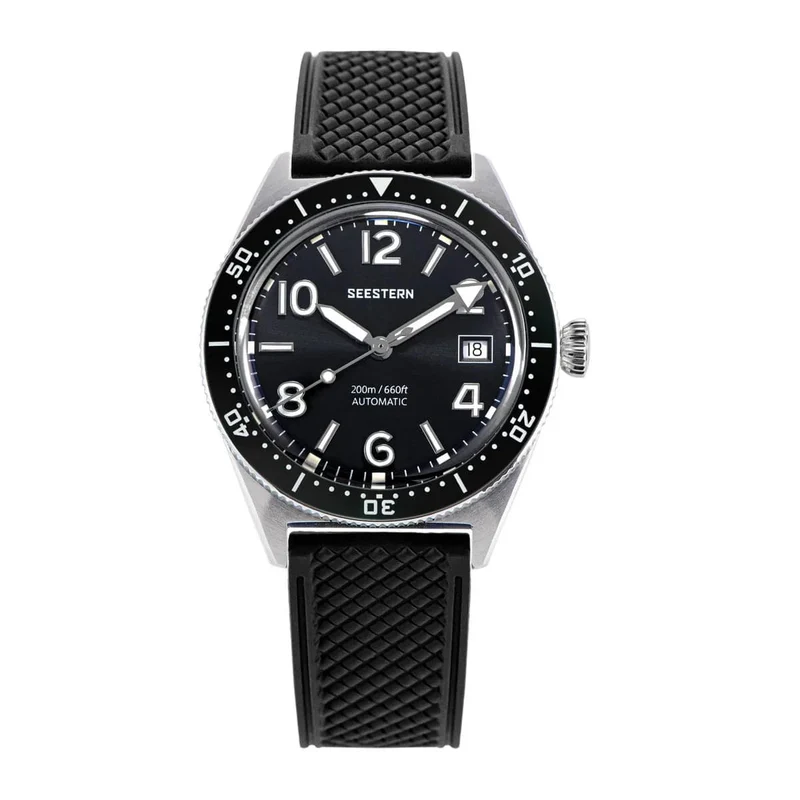 SEESTERN Taucheruhr für Herren, automatische mechanische Armbanduhren, Seagul ST2130-Uhrwerk, 20 bar wasserdicht, leuchtendes gewölbtes Glas