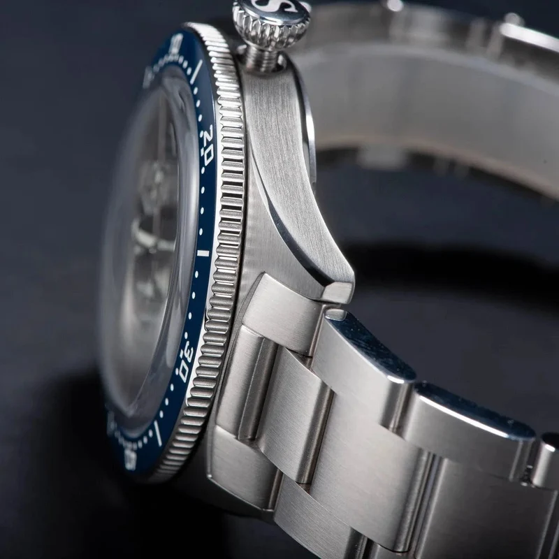 SEESTERN Taucheruhr für Herren, automatische mechanische Armbanduhren, Seagul ST2130-Uhrwerk, 20 bar wasserdicht, leuchtendes gewölbtes Glas