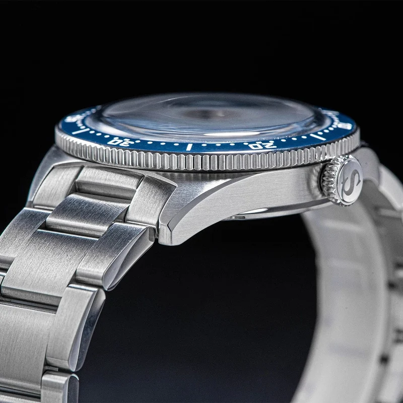 SEESTERN Taucheruhr für Herren, automatische mechanische Armbanduhren, Seagul ST2130-Uhrwerk, 20 bar wasserdicht, leuchtendes gewölbtes Glas