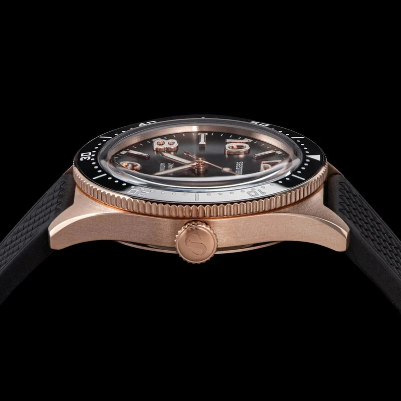 SEESTERN Taucheruhr für Herren, automatische mechanische Armbanduhren, Seagul ST2130-Uhrwerk, 20 bar wasserdicht, leuchtendes gewölbtes Glas