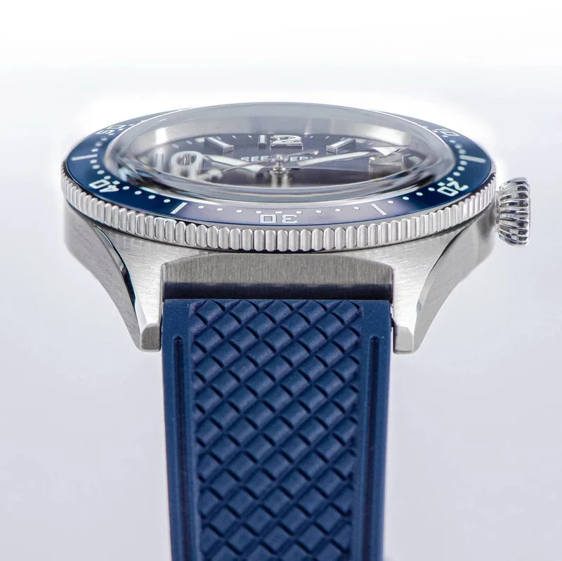 SEESTERN Taucheruhr für Herren, automatische mechanische Armbanduhren, Seagul ST2130-Uhrwerk, 20 bar wasserdicht, leuchtendes gewölbtes Glas