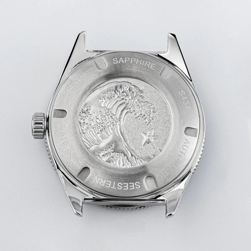 SEESTERN Taucheruhr für Herren, automatische mechanische Armbanduhren, Seagul ST2130-Uhrwerk, 20 bar wasserdicht, leuchtendes gewölbtes Glas