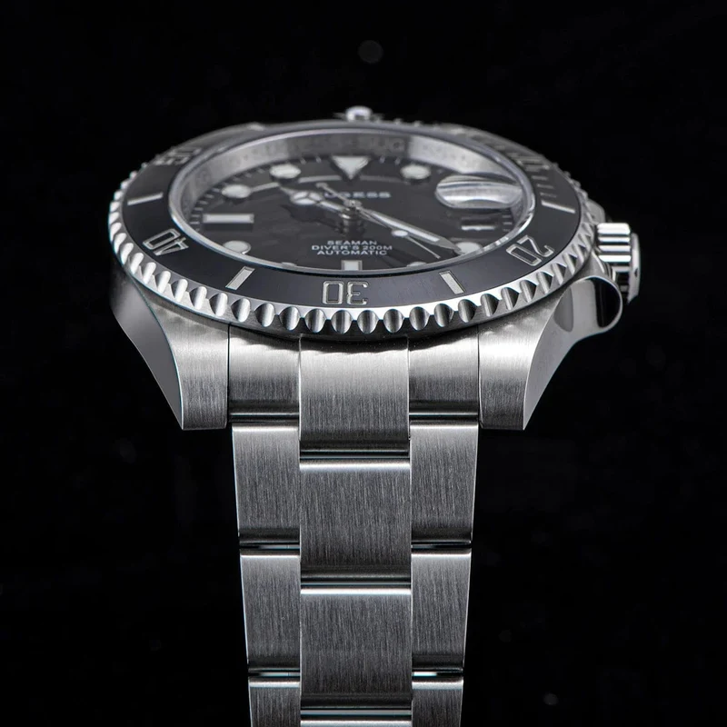 Sugess Diver Water Herrenuhr Ghost Luxus automatische mechanische Uhren Nh35 Uhrwerk Keramiklünette 20ATM Leuchtkalender