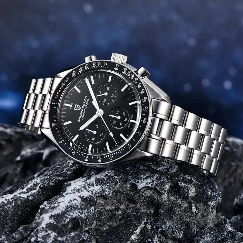 PAGANI DESIGN 2024 Neue Herrenuhren Top-Luxus-Quarzuhr für Männer Auto Date Speed ​​Chronograph AR Saphirspiegel Armbanduhr