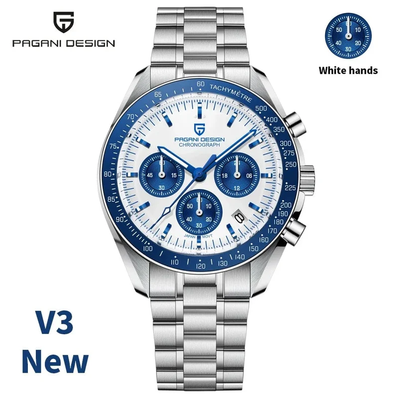 PAGANI DESIGN 2024 Neue Herrenuhren Top-Luxus-Quarzuhr für Männer Auto Date Speed ​​Chronograph AR Saphirspiegel Armbanduhr