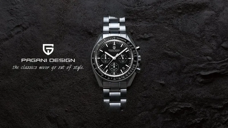 PAGANI DESIGN 2024 Neue Herrenuhren Top-Luxus-Quarzuhr für Männer Auto Date Speed ​​Chronograph AR Saphirspiegel Armbanduhr