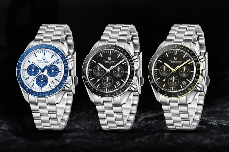 PAGANI DESIGN 2024 Neue Herrenuhren Top-Luxus-Quarzuhr für Männer Auto Date Speed ​​Chronograph AR Saphirspiegel Armbanduhr