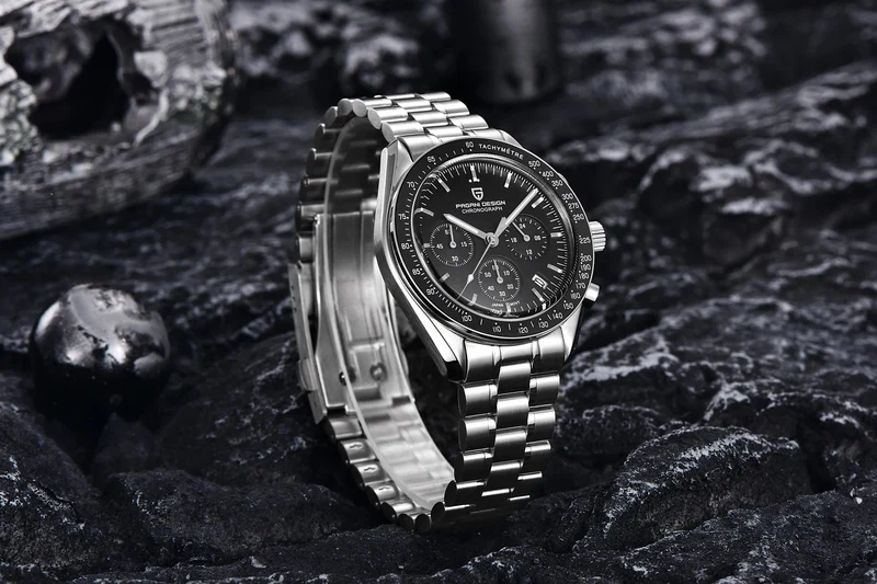 PAGANI DESIGN 2024 Neue Herrenuhren Top-Luxus-Quarzuhr für Männer Auto Date Speed ​​Chronograph AR Saphirspiegel Armbanduhr