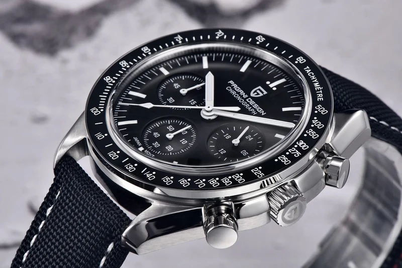 PAGANI DESIGN 2024 Neue Herrenuhren Top-Luxus-Quarzuhr für Männer Auto Date Speed ​​Chronograph AR Saphirspiegel Armbanduhr