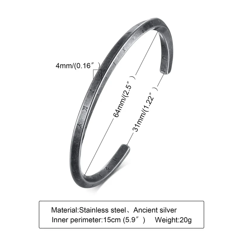 Vnox Vintage Edelstahl Armreif für Männer Frauen Mobius Twisted Manschette Armband Unisex Casual Pulseira Herren Schmuck
