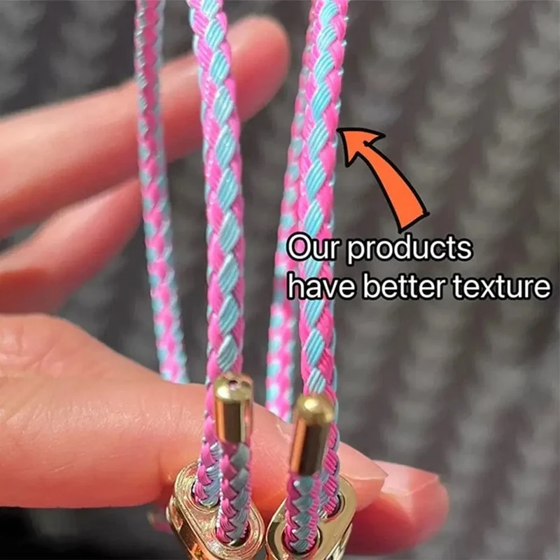 Multicolor Armband Mode Kein Verblassen Wasserdichte Draht Seil Edelstahl DIY Handgewebte Armband Paar