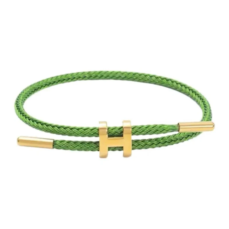 Multicolor Armband Mode Kein Verblassen Wasserdichte Draht Seil Edelstahl DIY Handgewebte Armband Paar