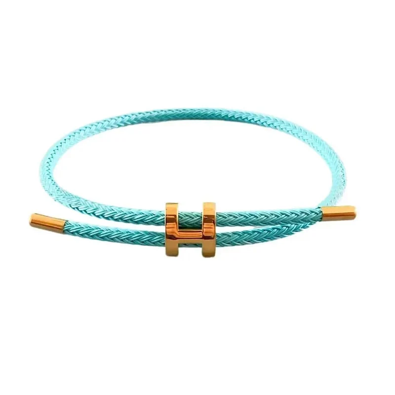 Multicolor Armband Mode Kein Verblassen Wasserdichte Draht Seil Edelstahl DIY Handgewebte Armband Paar