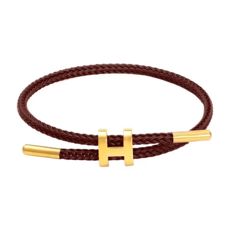 Multicolor Armband Mode Kein Verblassen Wasserdichte Draht Seil Edelstahl DIY Handgewebte Armband Paar