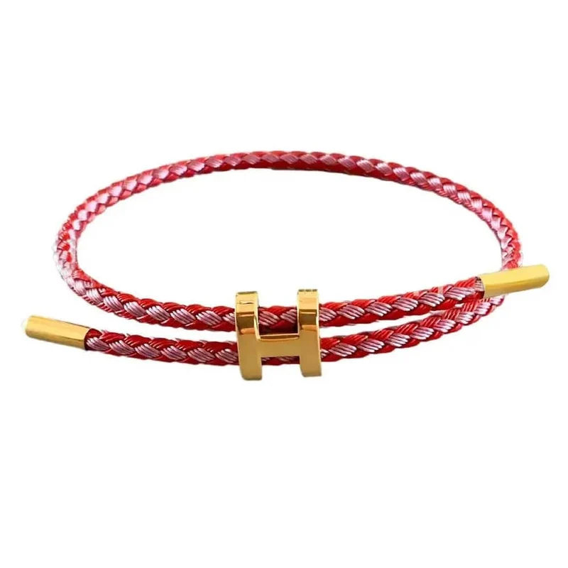 Multicolor Armband Mode Kein Verblassen Wasserdichte Draht Seil Edelstahl DIY Handgewebte Armband Paar