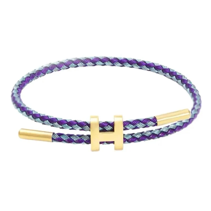 Multicolor Armband Mode Kein Verblassen Wasserdichte Draht Seil Edelstahl DIY Handgewebte Armband Paar