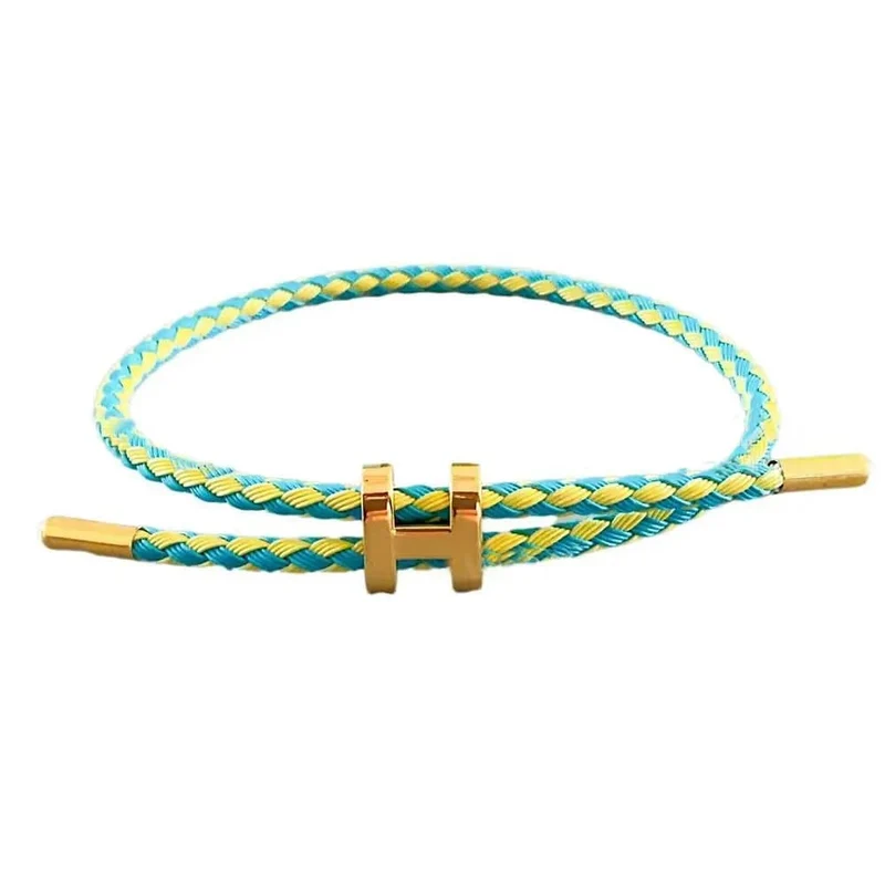 Multicolor Armband Mode Kein Verblassen Wasserdichte Draht Seil Edelstahl DIY Handgewebte Armband Paar