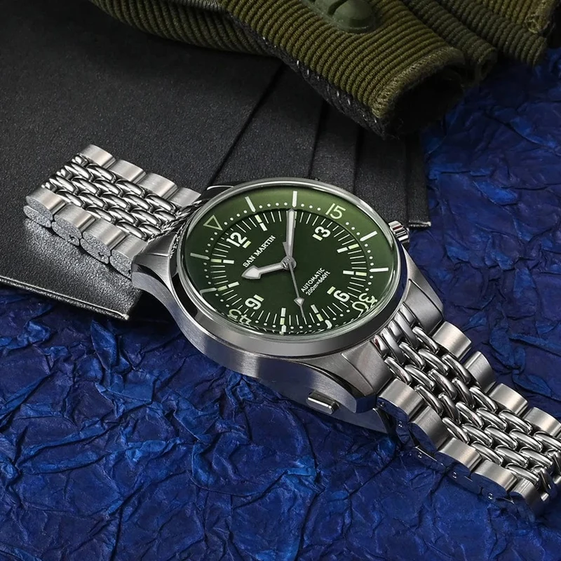 San Martin 39mm Leyenda Taucheruhr NH35 Automatisches mechanisches Uhrwerk AR Saphir Leuchtend Wasserdicht 200m Uhren SN0141W