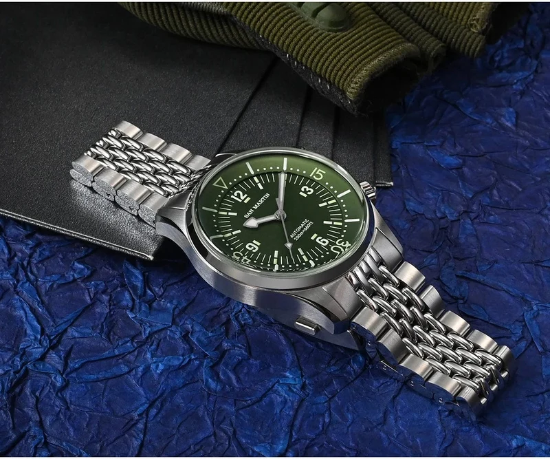 San Martin 39mm Leyenda Taucheruhr NH35 Automatisches mechanisches Uhrwerk AR Saphir Leuchtend Wasserdicht 200m Uhren SN0141W