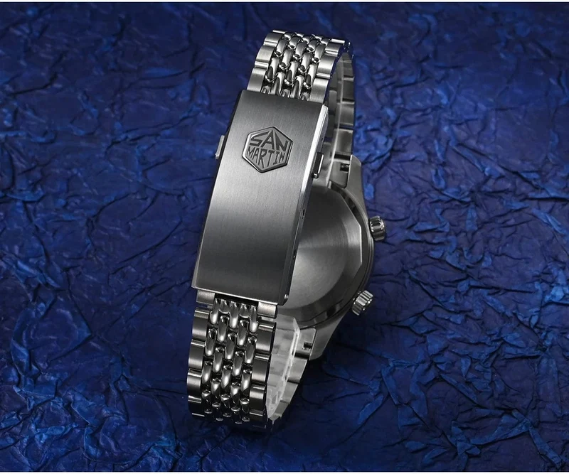 San Martin 39mm Leyenda Taucheruhr NH35 Automatisches mechanisches Uhrwerk AR Saphir Leuchtend Wasserdicht 200m Uhren SN0141W