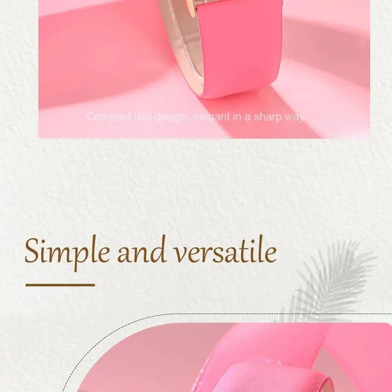 Frauen Rosa Uhr & Brille Set Mode Weibliche Casual Leder Gürtel Uhren Damen Quarz Armbanduhren Kleid Uhr Montre Femme