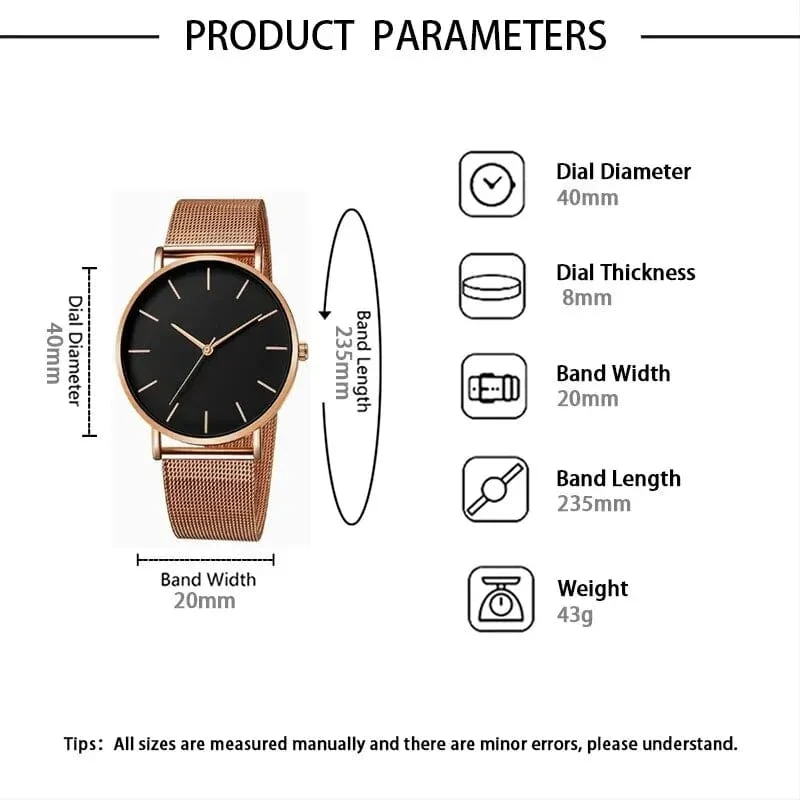 Herrenmode Minimalistische Ultradünne Uhren Einfache Männer Business Mesh Gürtel Quarzuhr Männliche Armbanduhren Uhr Relogio Masculino