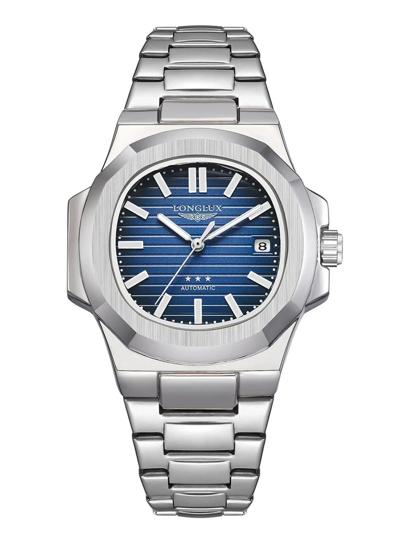 Mann uhr automatische bewegung cool großhandel lestainless stahl datum automatische uhr luxus LONGLUX mechanische armbanduhren