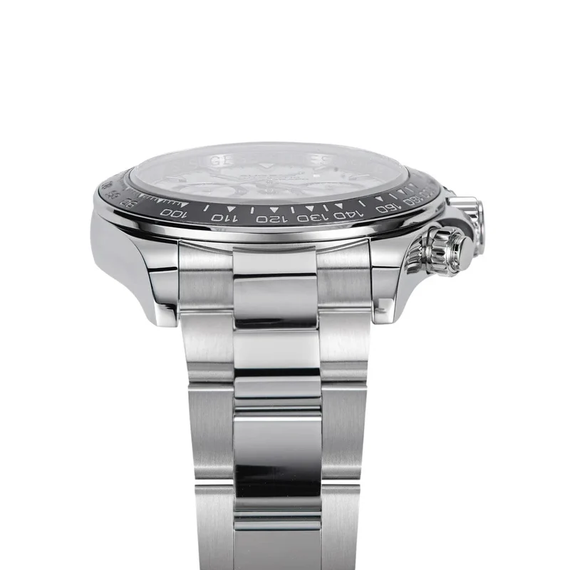 Sugess Panda Chronograph Uhrwerk Automatische Mechanische Chronograph Armbanduhr Wasserdicht Tauchen Männer Uhren Keramik Lünette Tona